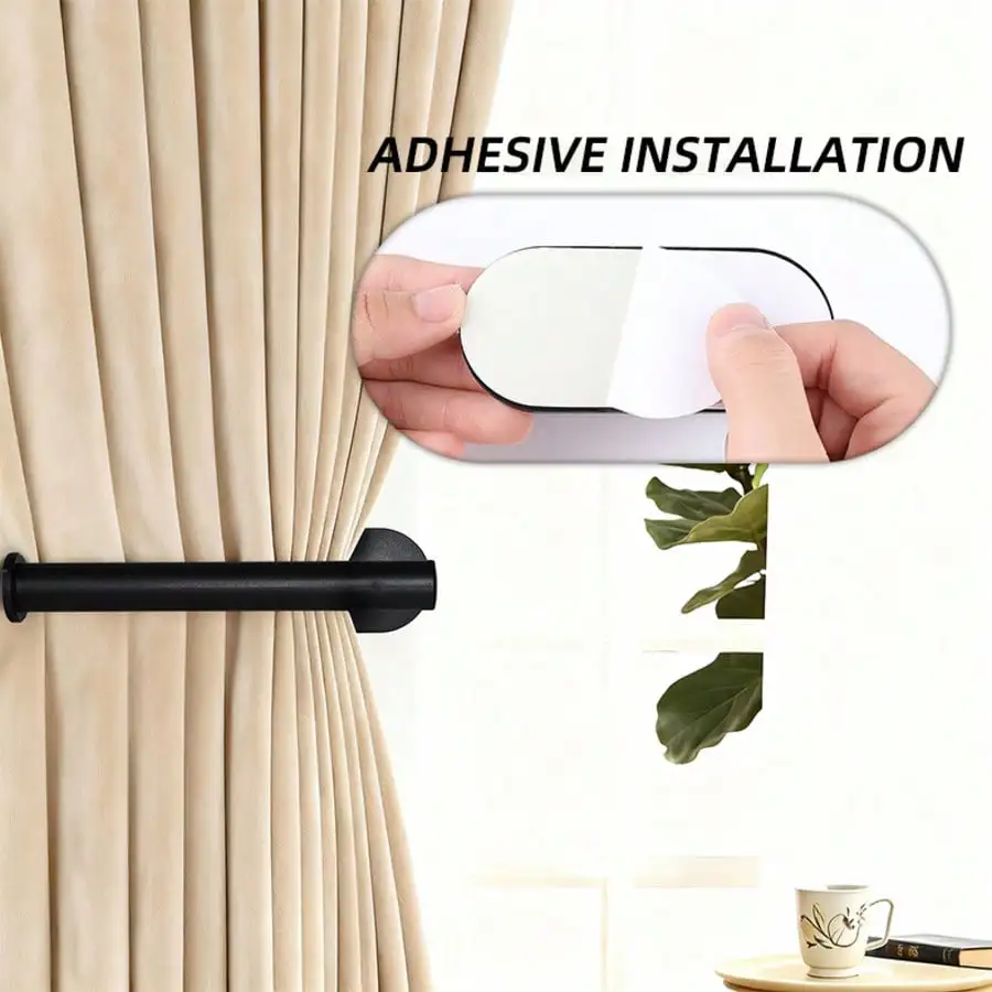 Stainless Steel Wall-Mounted Paper Towel Holder Self-Adhesive Multi-Roll Organizer for Kitchen & Bathroom