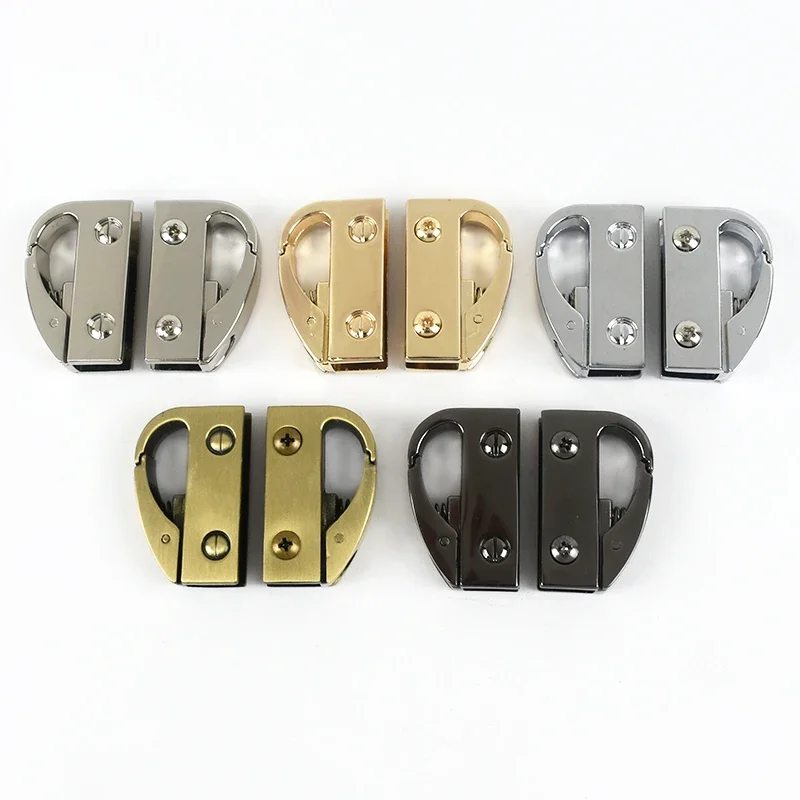 2/4/10Pcs Metal Clip Buckles Handbag Cap Clasp Screw Bag Side Handles Chain Hook Connector Bags Hanger Hardware Accessories