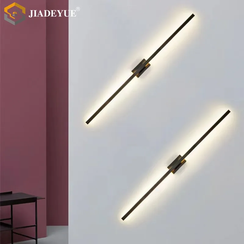 

Modern minimalist LED wall lamp Living room sofa bedside long wall lamp Bedroom TV background wall line lamp indoor