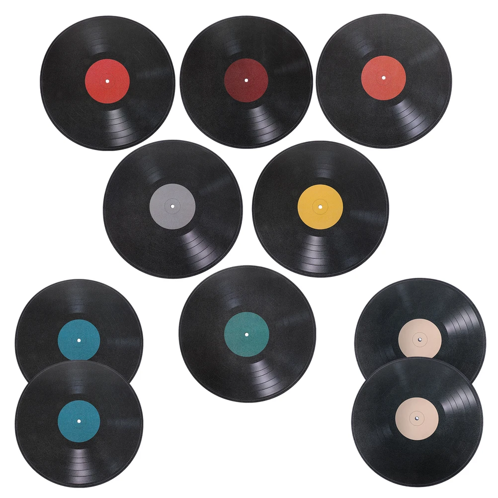 

16pcs Vinyl Record Wall Stickers 24 5x24 5cm Retro Decor Coffee Bar Music Party Backdrop Bedroom Storage Display