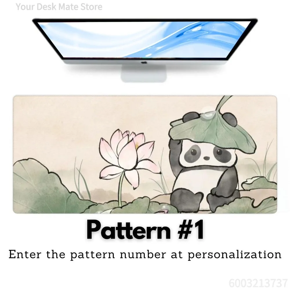 Cute Adorable Panda Desk Mat, Large Mouse Pad, Gaming Mousepad Deskpad, Desk Matt for Keyboard, Laptop