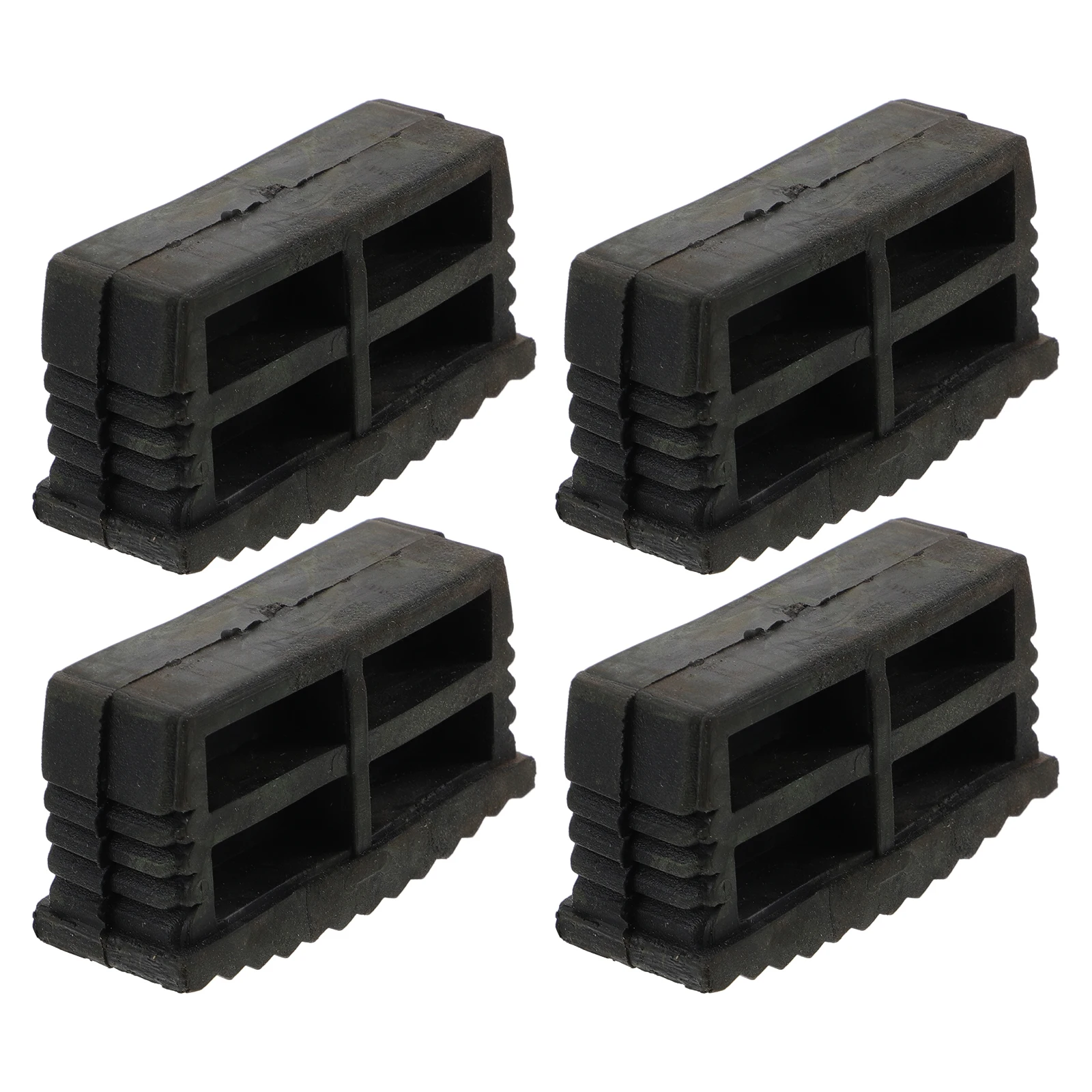 

4 Pcs Black Non-slip Rubber Ladder Feet Covers Thick Durable Floor Protectors Sound Insulation Damping Construction Tools Skid
