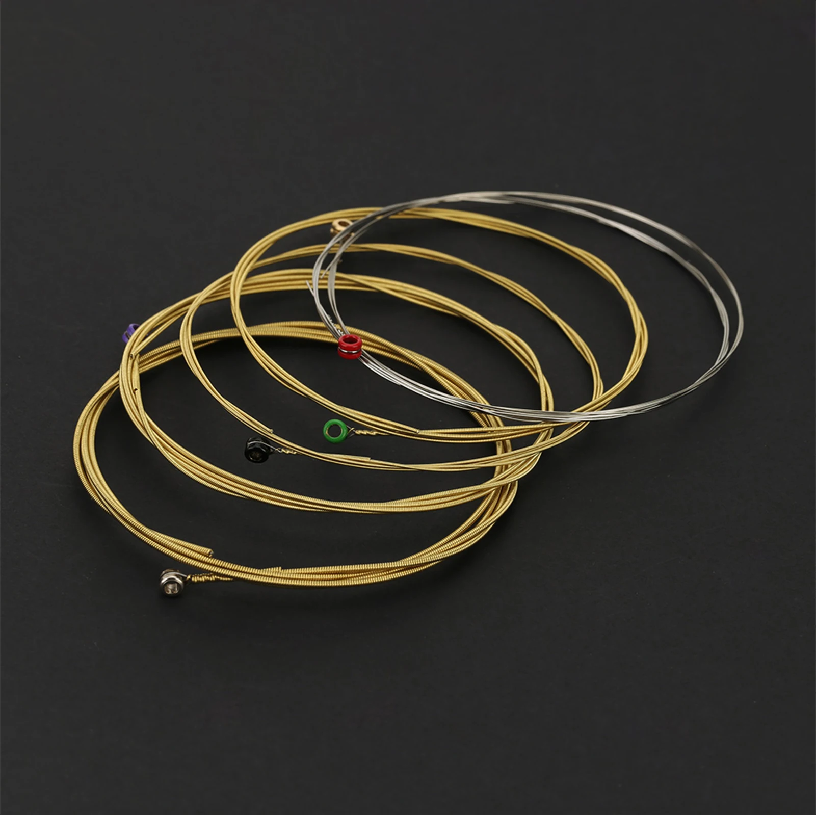 6 قطعة TX640 الصوتية الشعبية وتر غيتار مجموعة سداسية الكربون الصلب باس الغيتار سلاسل مجموعة الغيتار الملحقات (.012-.053)