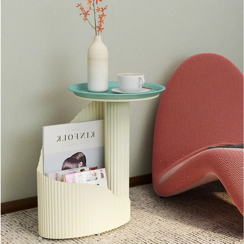 Contemporary Sleek Publication Holder Artistic Vintage Couch Desk Scandinavian Mini Beverage Stand Versatile Furniture