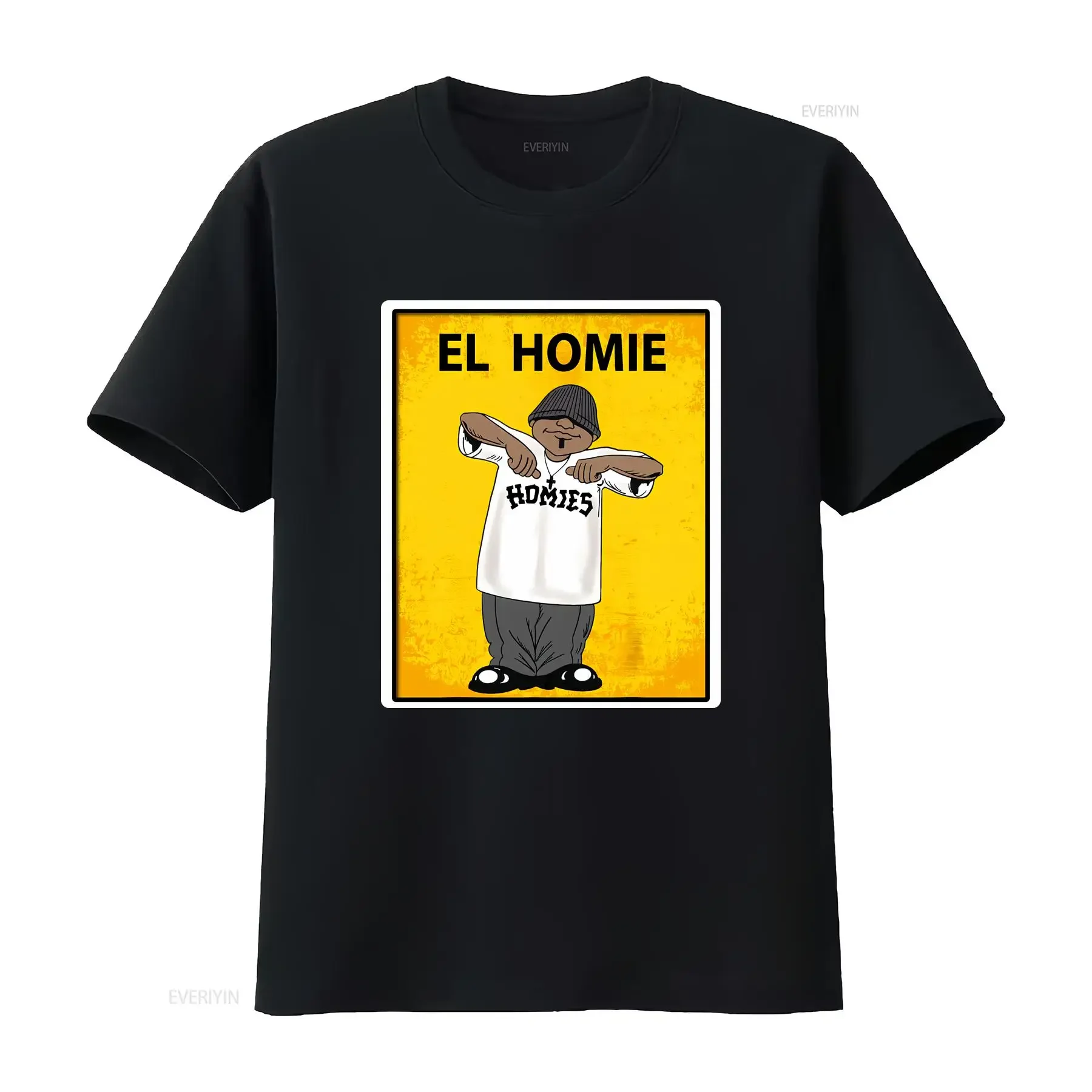 El Homie Loteria t shirt vintage Washed fashion streetwear Casual Stylish Breathable Slightly Stretched designer clothes homme