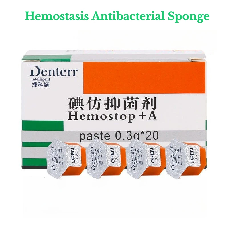 

Dentistry Iodoform Hemostasis Sponge Bacteriostatic Agent Gel Anti-inflammatory Absorbable for Oral Cavity Nursing Material Tool