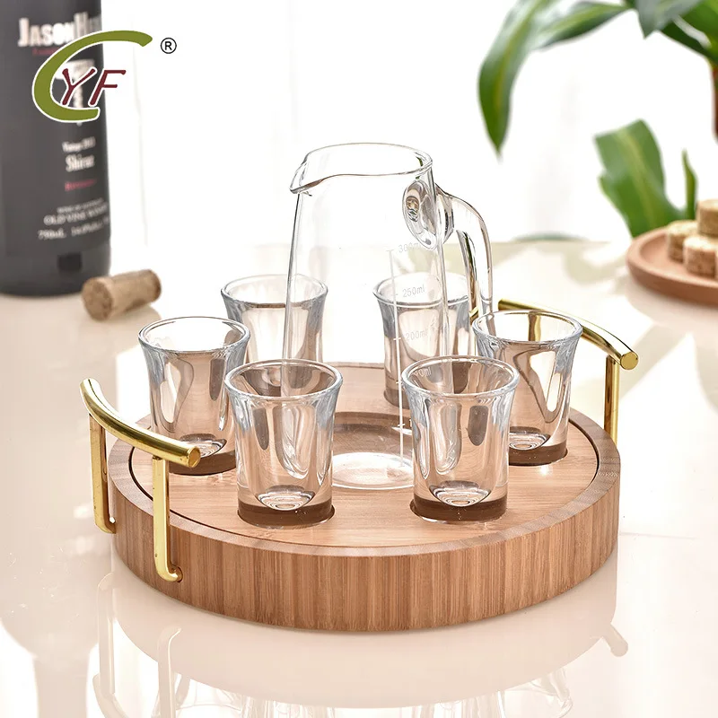 Soporte para copas de vino de bambú, dispensador de copas de vino, bandeja de almacenamiento, estante creativo para copas de licor, buena venta