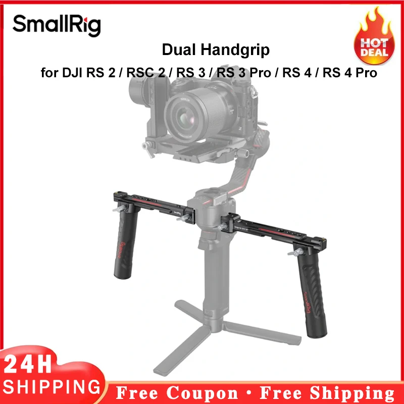 

SmallRig Dual Handgrip for DJI RS 2 / RSC 2 / RS 3 / RS 3 Pro / RS 4 / RS 4 Pro Gimbal Handheld Stabilizer Monitor Mount 3027