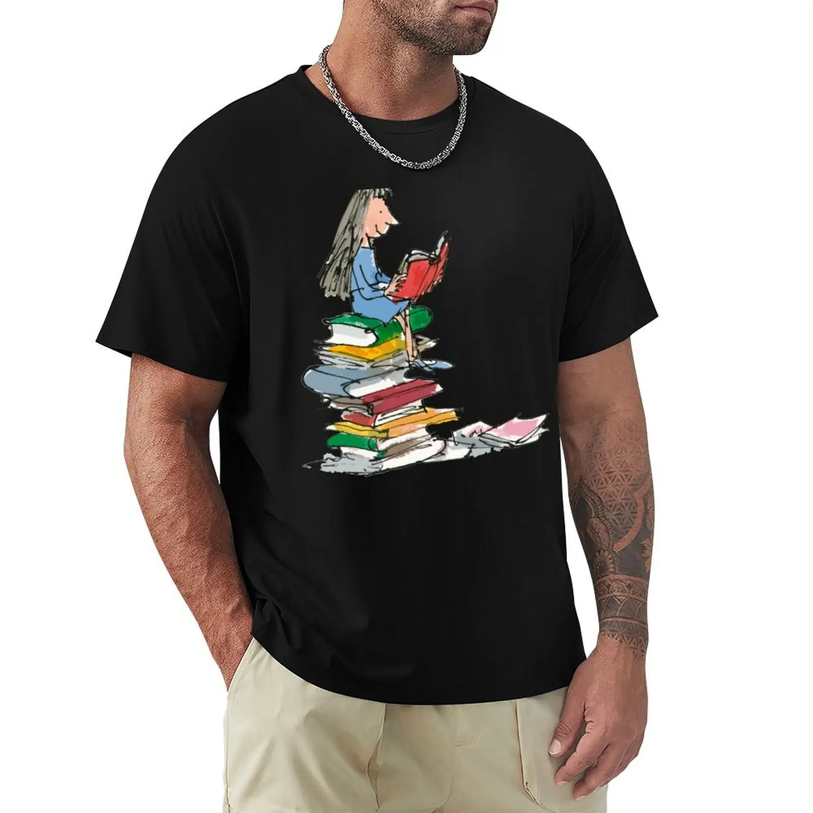 

Matilda Reading T-Shirt Relaxed Fit Casual Short Sleeve Top