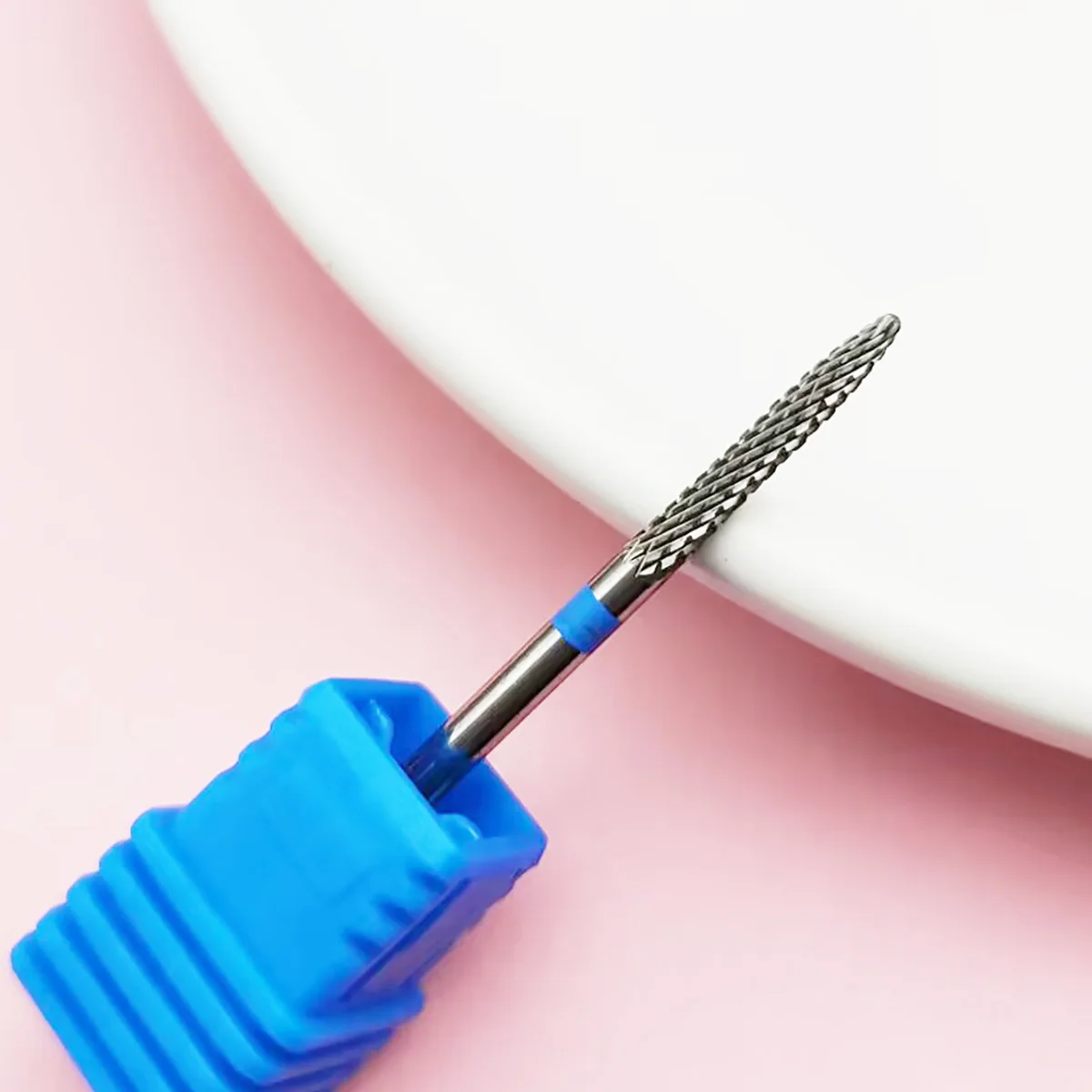 1/2개 카바이드 큐티클 클린 네일 비트 콘 네일 드릴 비트 전동 그라인딩 버 매니큐어 드릴 네일 액세서리 도구