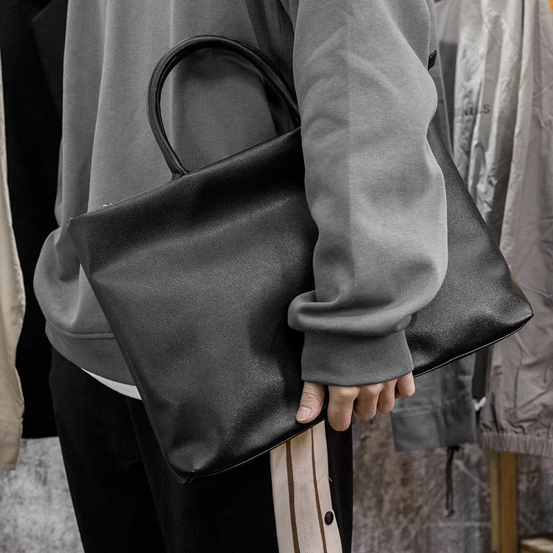 Luxury Handbags Men Briefcase Fashion Business Men's Top-Handle Bags With Shoulder Strap Crossbody Bags Ultra-thin Laptop Bag
