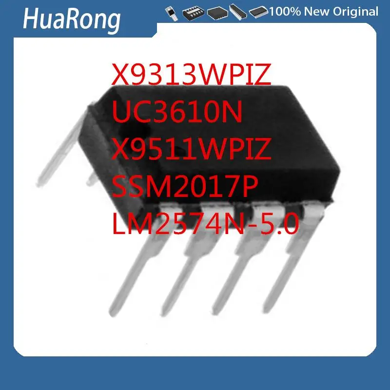 5Pcs/Lot  X9313WPIZ   X9313WP     UC3610  UC3610N      X9511WPIZ  X9511WP     SSM2017   SSM2017P     LM2574N-5.0   LM2574N  DIP8