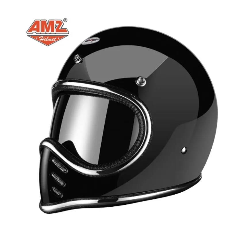 High strength fiberglass classic retro pointed full face helmet,For Harley Davidson Cruise Motorcycle Protective Helmet AMZ 902