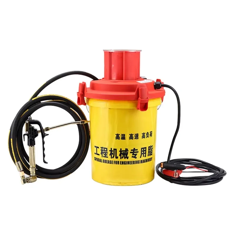 Air Pneumatic Grease Gun Pump With 18 L Oil Barrel and Gas-Pressure Meter Swivel Oiling Gun Head Use for Industry