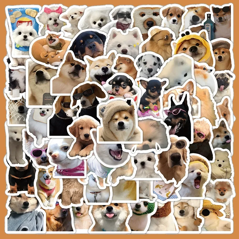 100pcs Cute Japanese Shiba Inu Stickers Children Stationery Stickers Funny Puppy Decorative Sticker Gift for Students