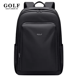 GOLF Men's Backpack Black Nylon Waterproof Backpacks Lightweight Laptop Back Pack 15 6 inches Business Travel Commuter Bag Large