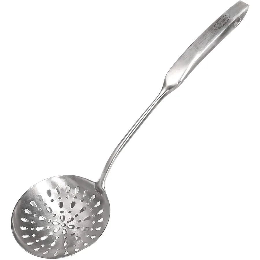 

304 Stainless Steel Slotted Spoon with Vacuum Ergonomic Handle for Kitchen Rustproof and Durable Design Integral Forming Comfor
