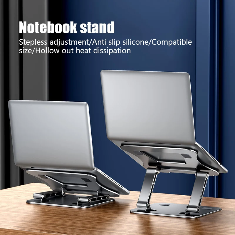 Aluminum Alloy Notebook Tablet Stand Laptop Stand Adjustable  Up to 17 Inch Laptop Portable Fold Holder Cooling Bracket Support