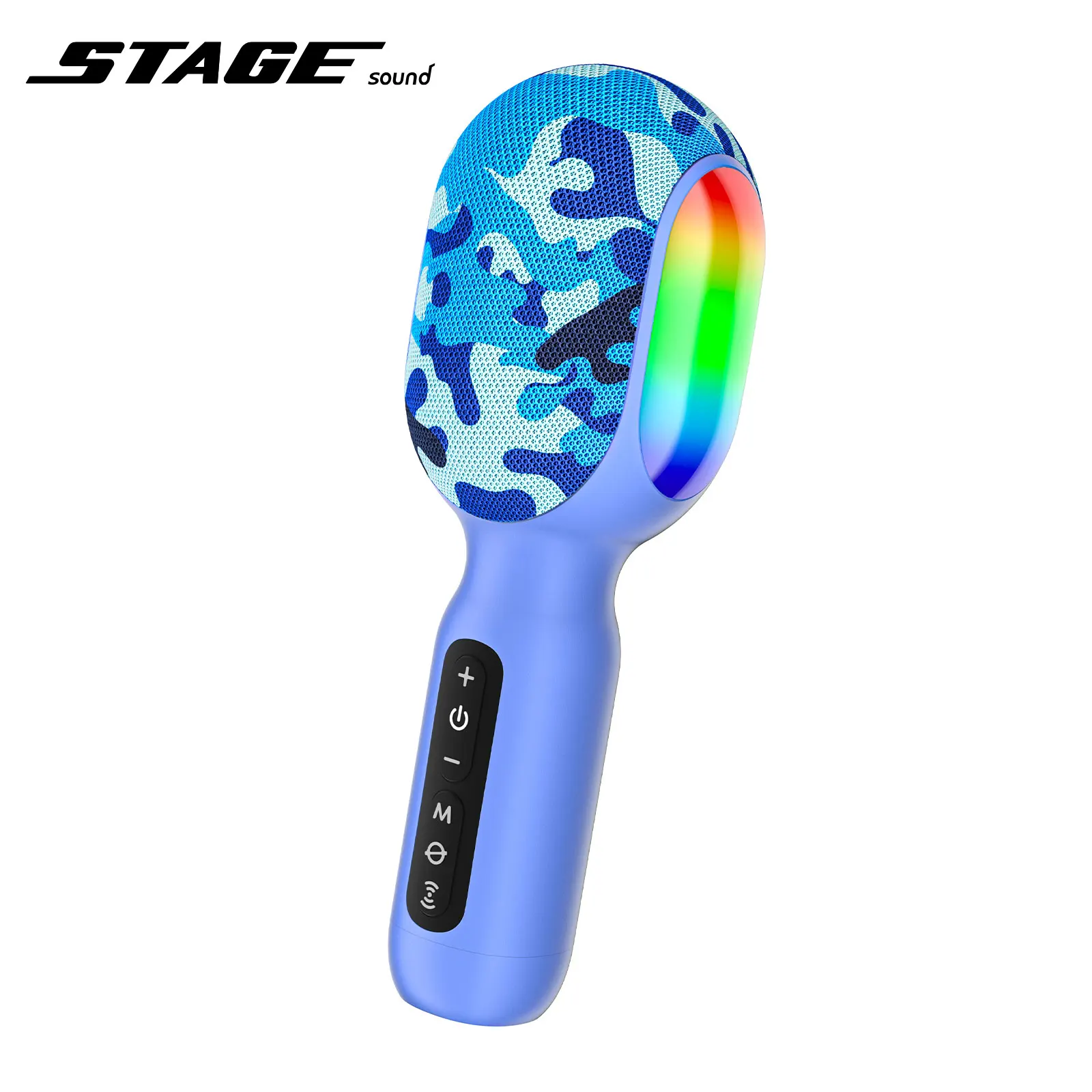 StageSound Karaoke Microphone Wireless Bluetooth Microphone with Dynamic LED Lights 5-in-1 Portable Handheld Mic Speaker Machine