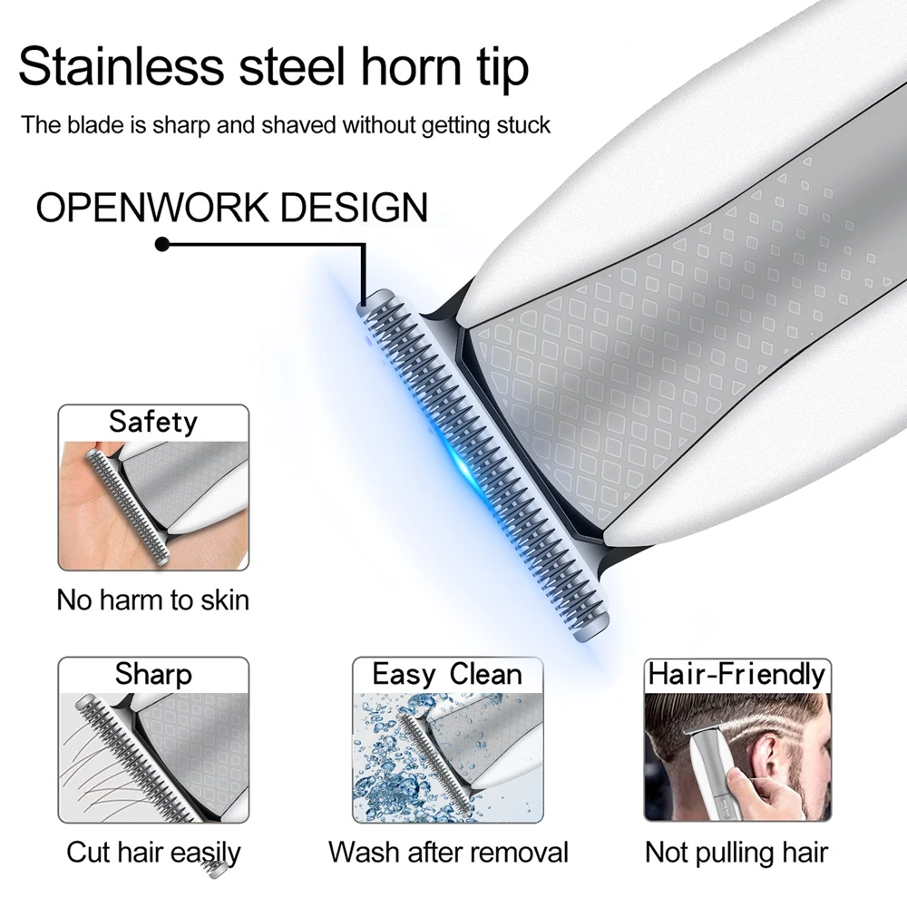 Hiena ปัตตาเลี่ยนไฟฟ้าสำหรับตัดผมมืออาชีพ, เครื่องโกนขนความเร็วสูง6ชนิดความเร็ว6500-7000รอบต่อนาที