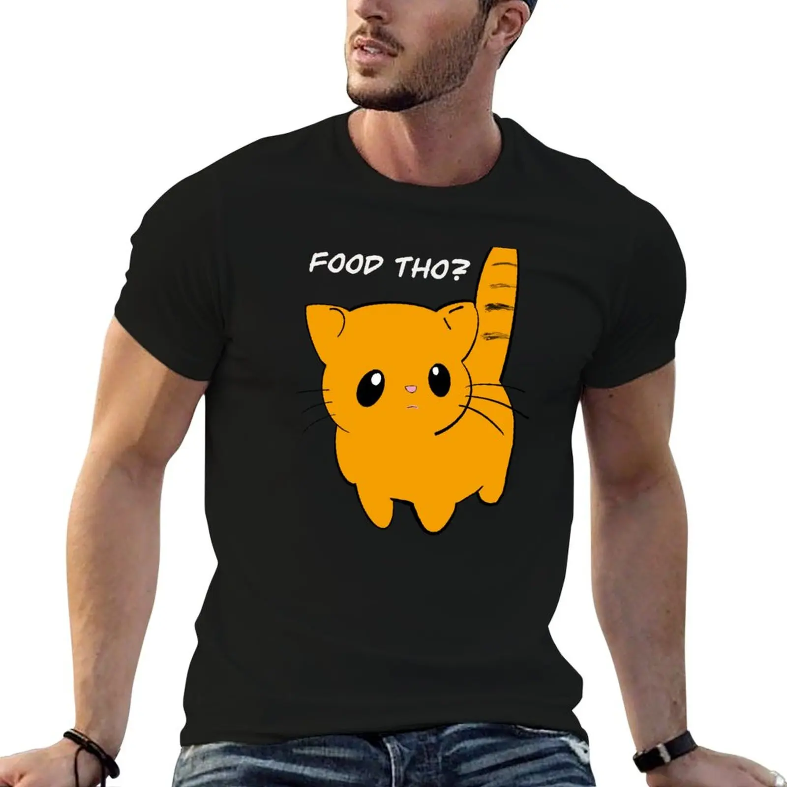 

Kitty wants food T-Shirt man t shirt graphic cotton tshirt 100% man t shirt summer T-Shirt