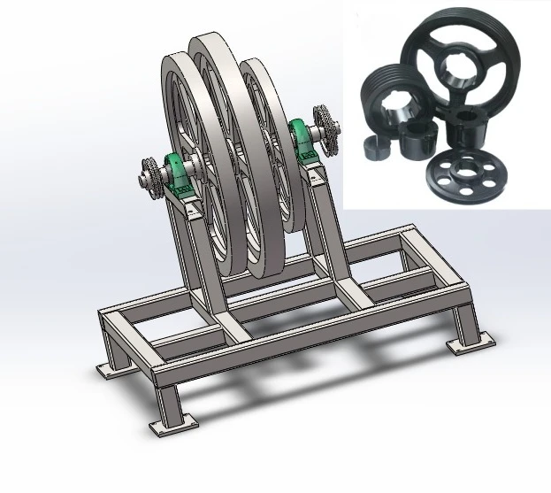 Flywheel free energy generator with 50kg, 100kg, 200kg, 500kg flywheels and frames