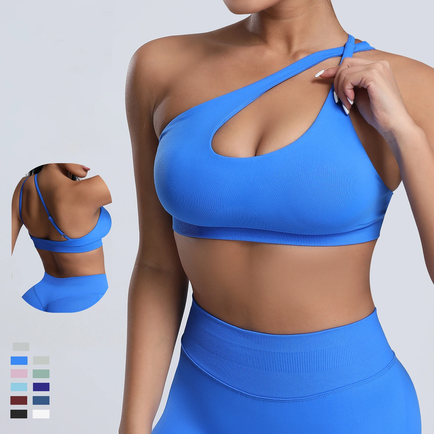 

Сексуальный спортивный бюстгальтер с открытой спиной для женщин, бесшовный, с лямками, на бретелях, пуш-ап, укороченный топ для фитнеса, белье для бега