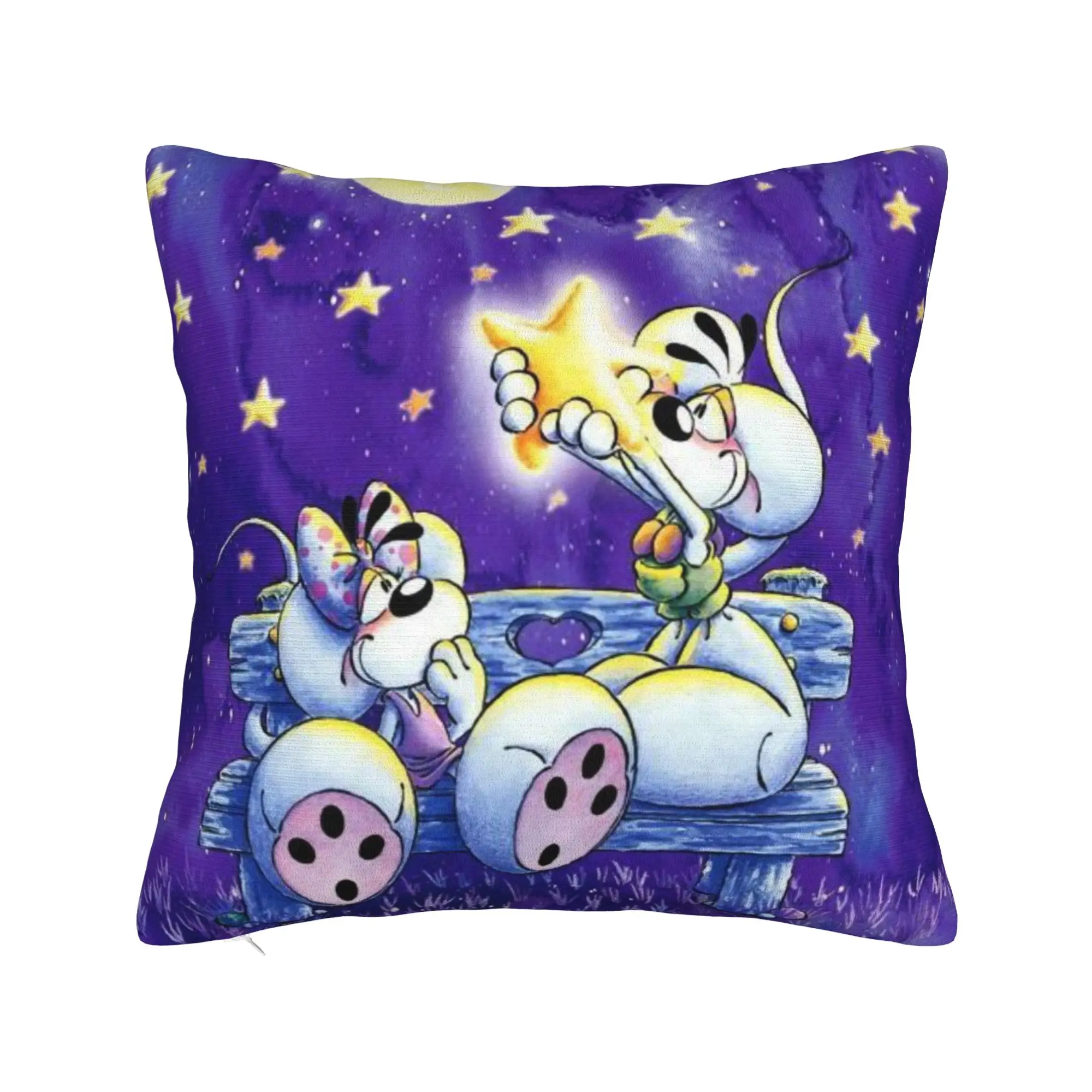 Diddl Diddlina Pillow Cover Merch Printing Cushion Cover Decor  Pillow Case Cover Home Multi Size