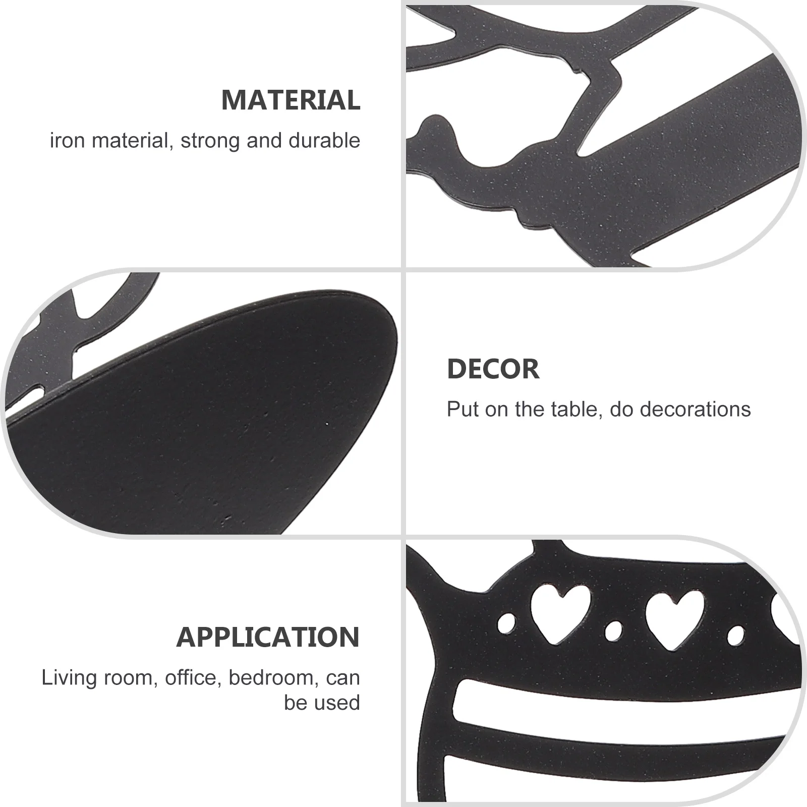 

1pc Teapot Design Desktop Decor Iron Craft Black Home Adornment Unique Ornament For Office Bookshelf Modern Decor