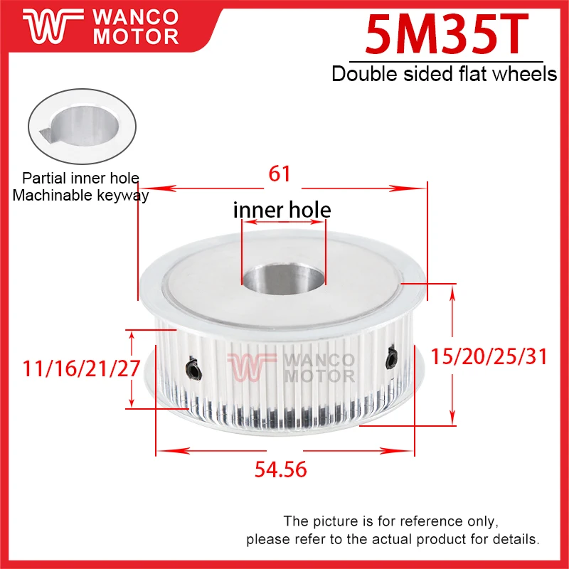HTD 5M 35 Teeth AF Type Timing Pulley Synchronous Wheel for Belt Width 10/15/20/25mm Bore 6mm-40mm Pitch 5mm - 5M Series