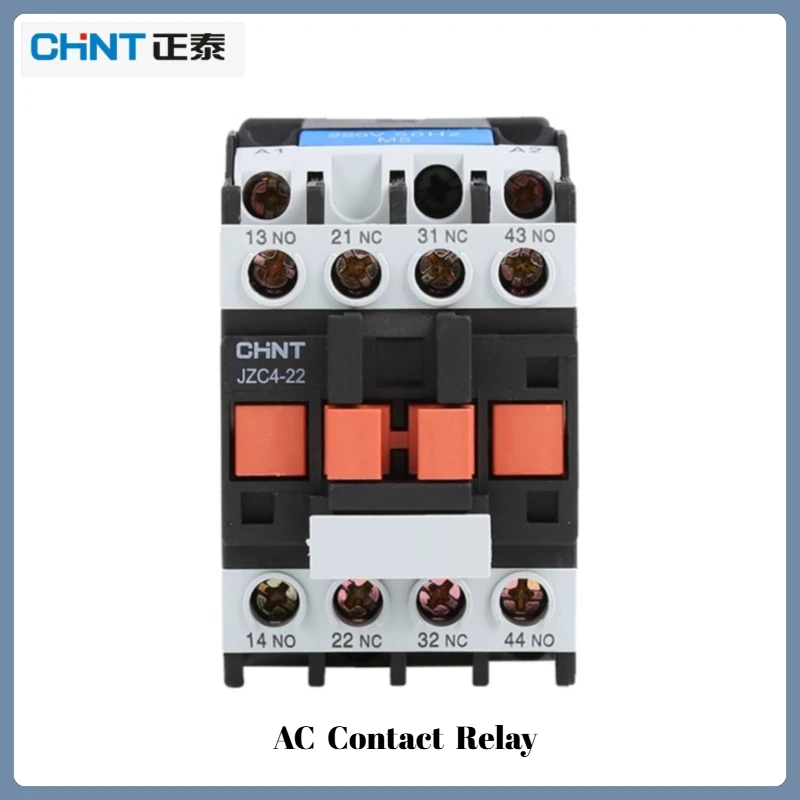 Chint JZC4-22/31/40 AC 24V/36V/110V/220V/380V Intermediate Relay 2NO2NC/3NO1NC/4NO 35mm DIN Rail Mount