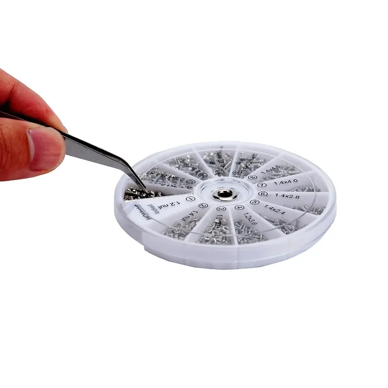 600 قطعة 12 نوعا من مسامير صغيرة من الفولاذ المقاوم للصدأ تشكيلة صواميل الإلكترونيات للمنزل مجموعة أدوات المحمولة M1 M1.2 M1.4 M1.6 مسامير #1
