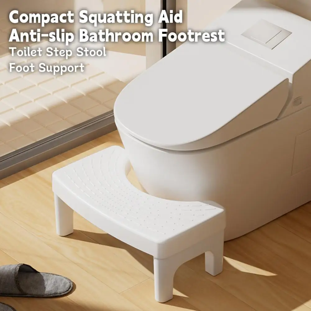 Household Toilet Stool Anti-slip Surface Solid Legs Thickened Squatting Stool Adult Squat Toilet Accessory