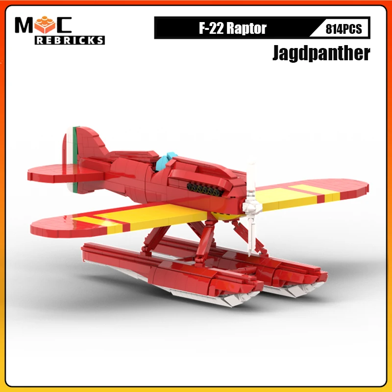 

Итальянский истребитель Macchi M.39 MOC, строительные блоки - сборная модель военной серии с техническими кирпичами, набор игрушек для сборки своими руками