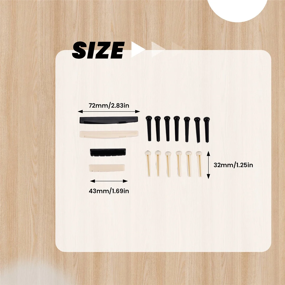 1 комплект черно-белых штифтов для моста из АБС-пластика, седла и гайки, запасные части для акустической гитары, хит продаж