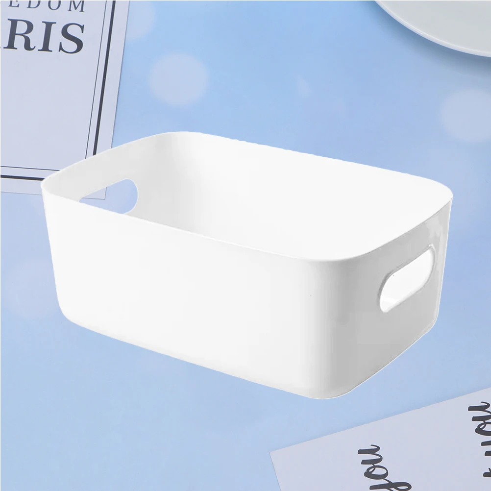 

1pc Eco-Friendly Plastic Storage Box Lightweight Large Capacity Desktop Organizer Foldable Container For Home Office Kitchen