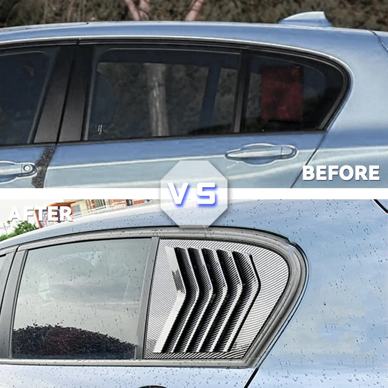 For BMW F20 Car Styling Rear Window Louvers 116i 116d 118i 120i 120d 125i 2011-2019 Rear Triangle Window Shade Spoiler Bodykits