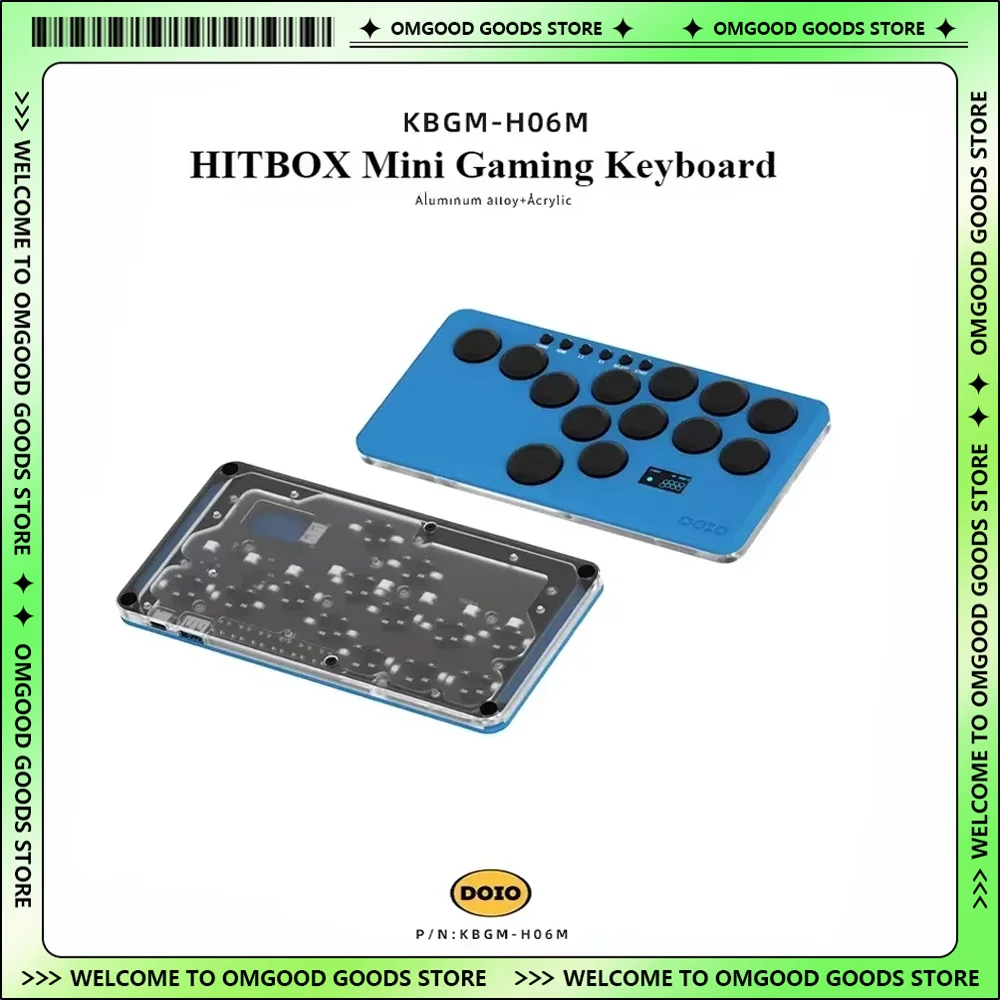 DOIO HITBOX Mini Game Mechanical Keypad KBGM-H06M Supports Ps4 Ps5 Switch Customised Aluminium Alloy Gaming Keyboard Kits Boys