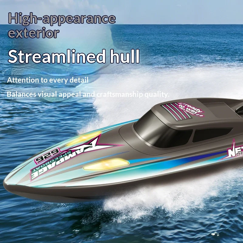 Nether Off Road 2.4G High Speed Remote Control Speed Boat Waterproof With LED Lights Low Battery Warning Water Toy For Boys