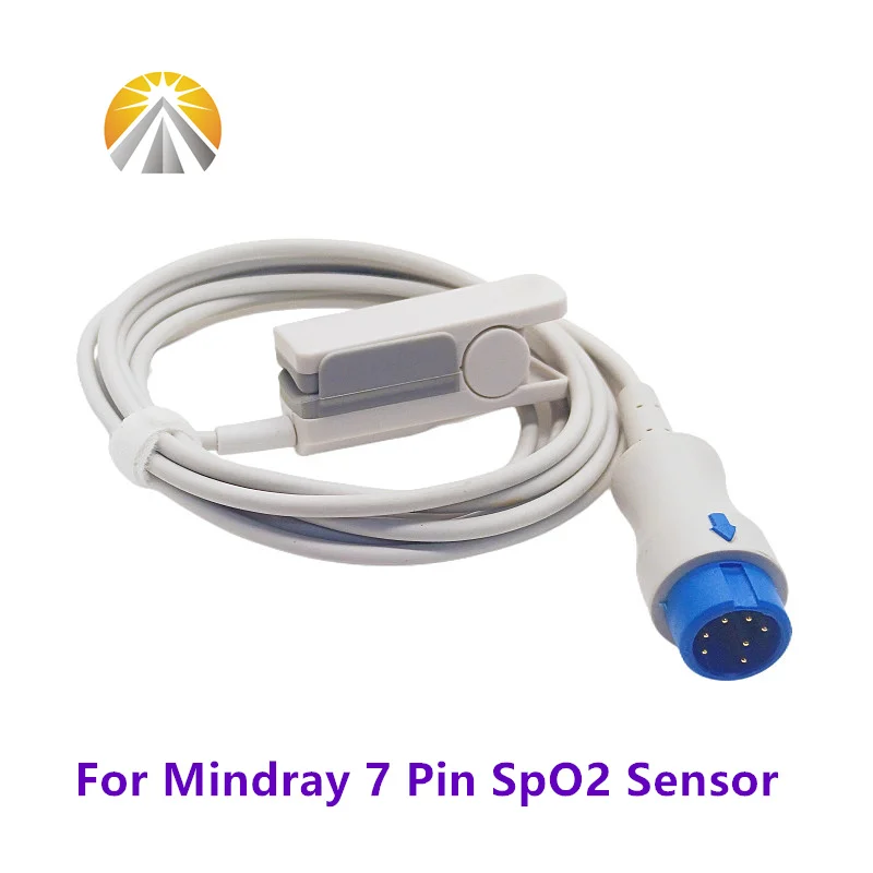 Reusable 7 Pin Adult Child Neonate SpO2 Sensor for Mindray Beneview T5 T8 iPM8 iMEC10 Beneheart Patient Monitor Mindray Tech