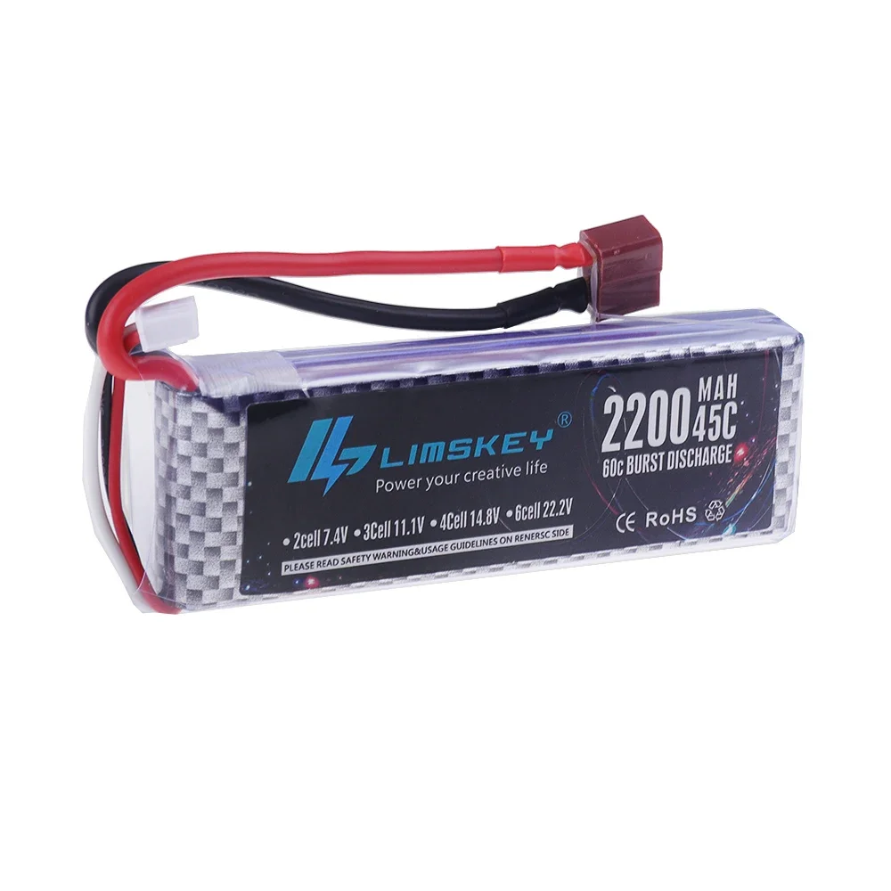 7.4V 2200mAh 45C LiPo Battery T/XT60 Plug for Rc Car Drone Airplane 2S Battery For RC Toys