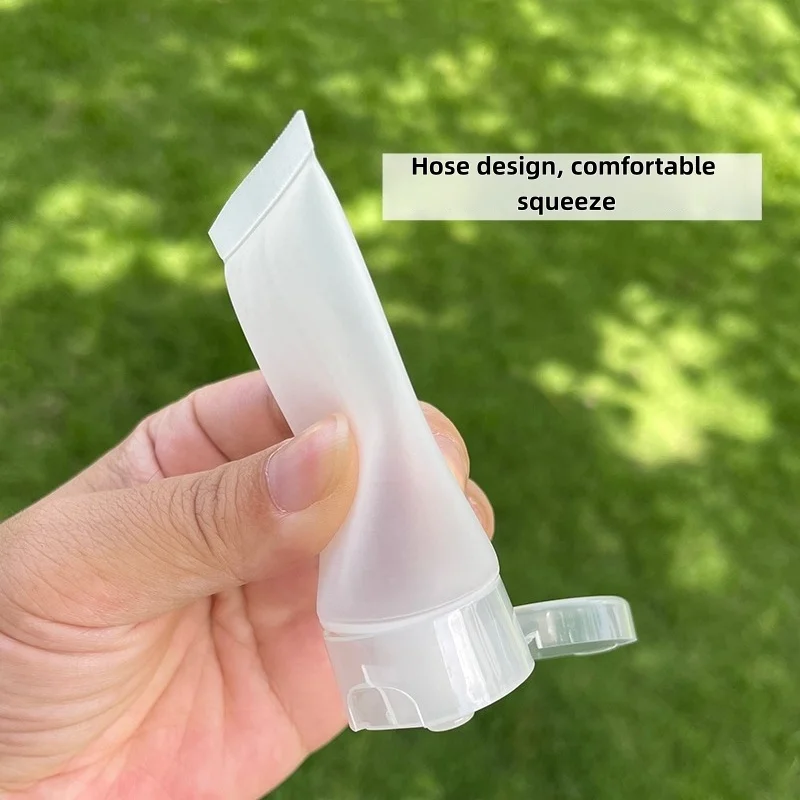 【โลโก้สั่งทำ】หลอดฝาพับแบบขึ้นรูป 50 ชิ้น ขนาด 15 มล./30 มล./50 มล. แบบขุ่น สำหรับบรรจุของเหลว ผลิตตามสั่งจำนวนน้อยจากโรงงาน