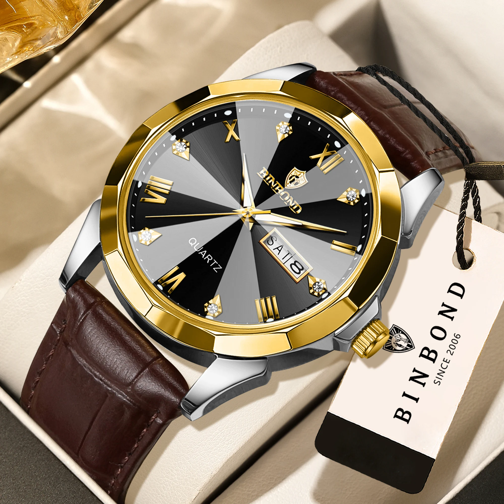 Men's BINBOND Luxury Luminous Waterproof Watch