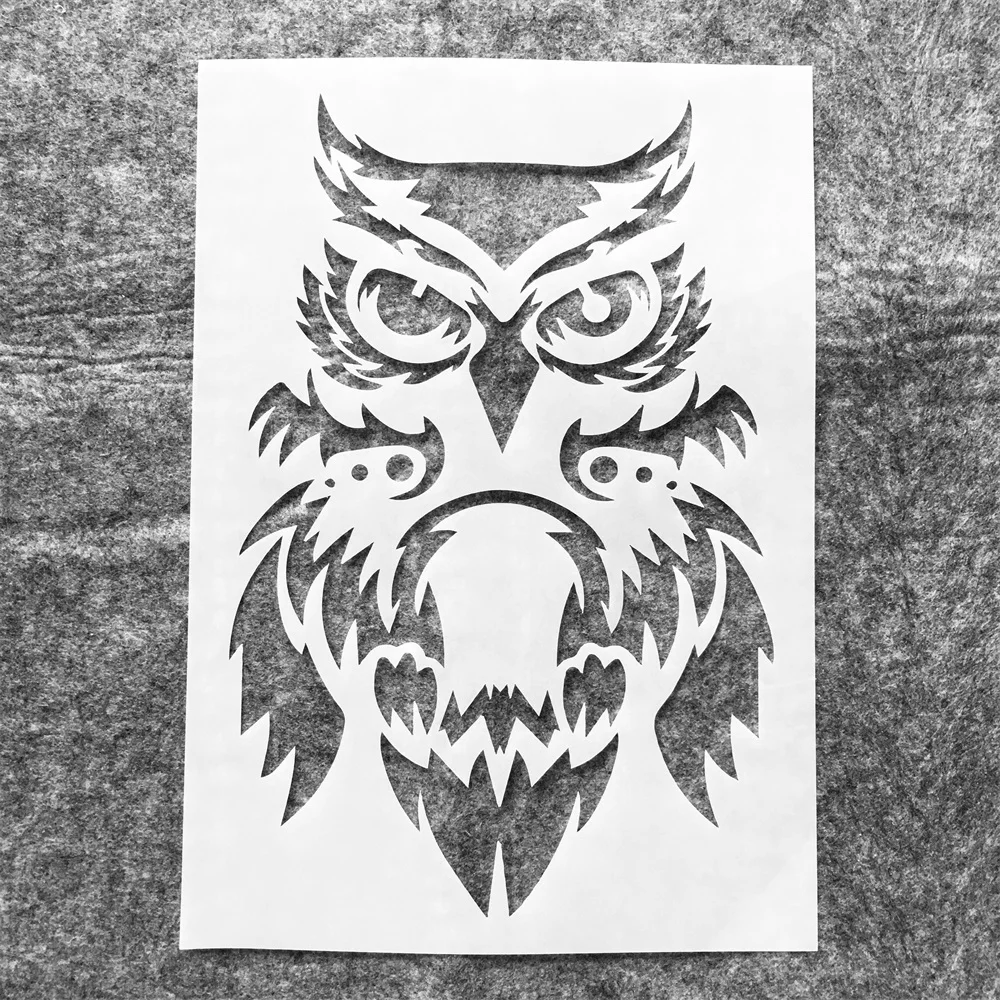 

A4 29cm Mandala Owl Feather Totem DIY Layering Stencils Wall Painting Scrapbook Coloring Embossing Album Decorative Template