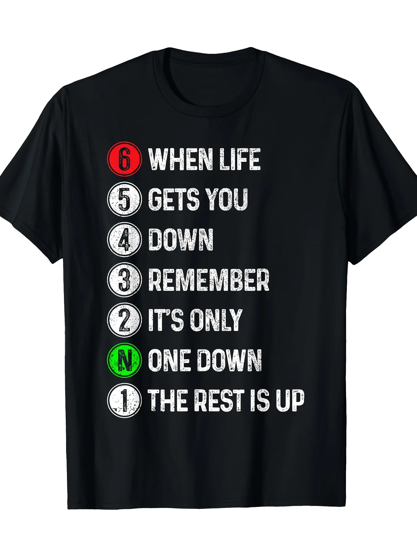 Motorcyclist Gift T-Shirt - Motocross Biker Apparel with When Life Gets You Remember It'S Solely One The Rest Is Up  - Heavyweight 180 Crew Neck Tee for