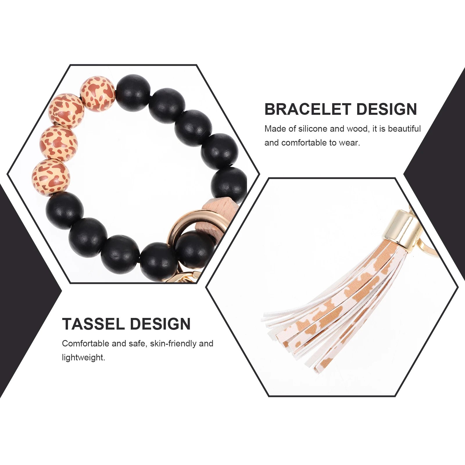 

Beads Key Chain Chains Tassel Bracelet Keychain Wrist Silicone Bracelets Travel