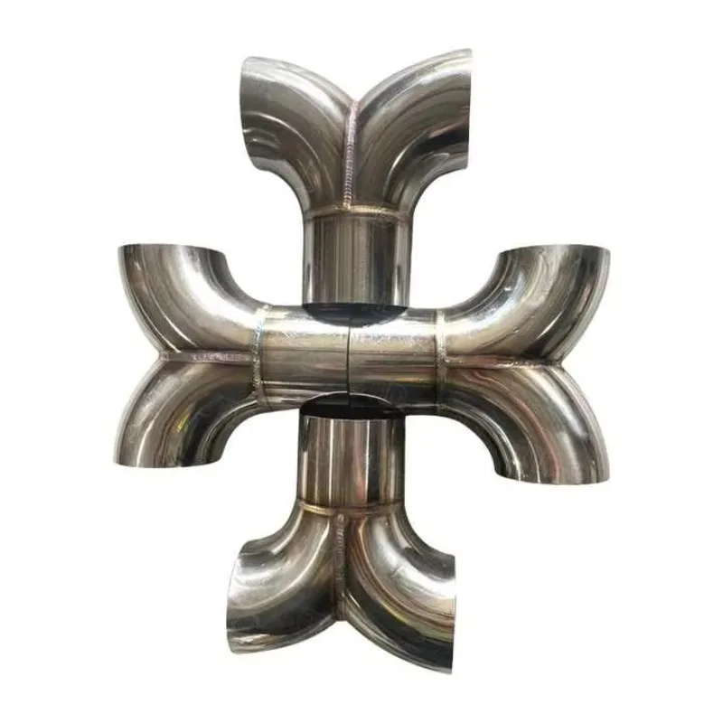 

JTLD SS304 Y-Pipe Exhaust Elbow Bend Pip Butt Weld Automobile Exhaust Pipe Muffler Turns
