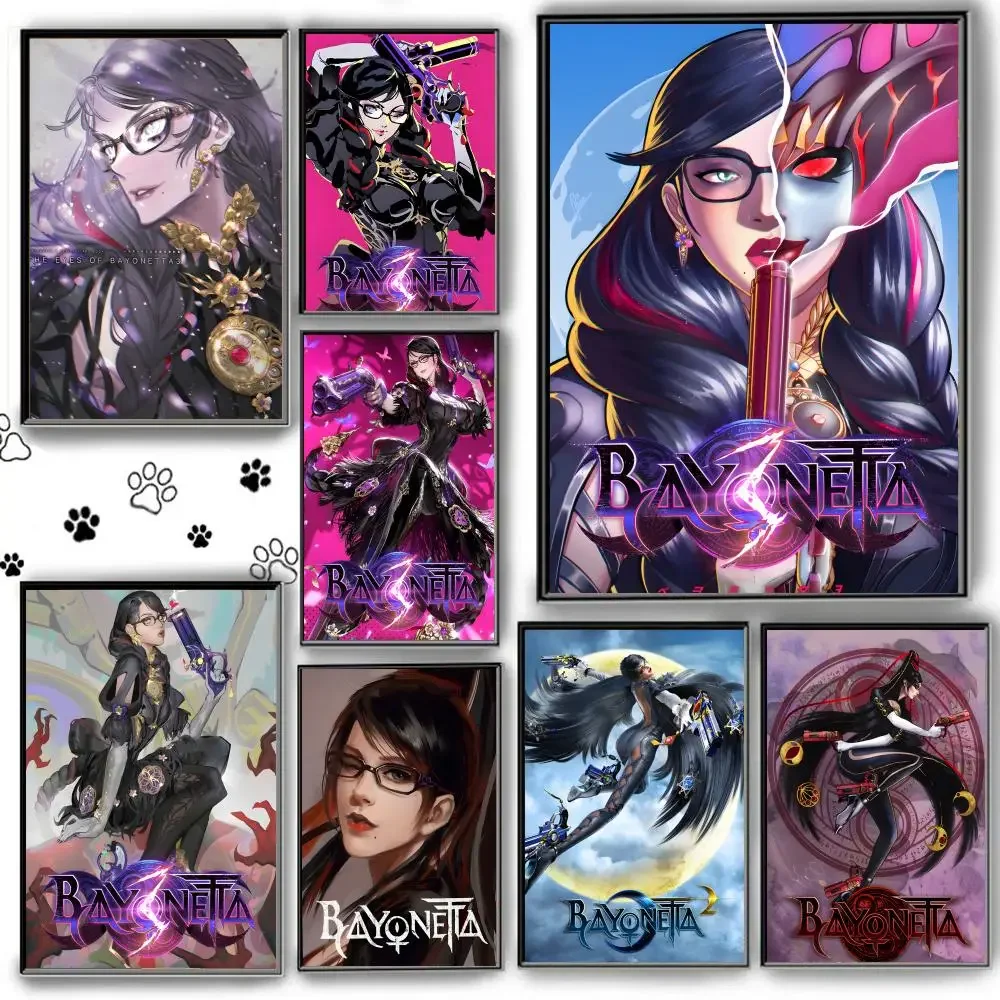 Video Game B-Bayonetta Poster Modern Art Print Gallery Wall Decor For Living Room Bedroom Office Creating Serene Ambiance