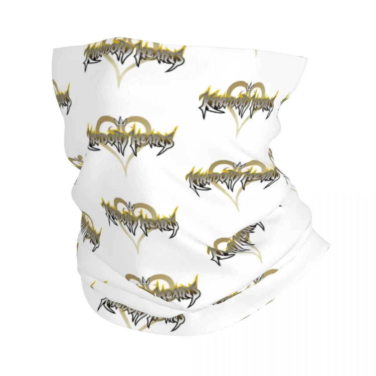 

Custom Kingdom Hearts Recoded Logo Bandana Neck Gaiter UV Protection Face Scarf Cover Men Women Headband Tube Balaclava