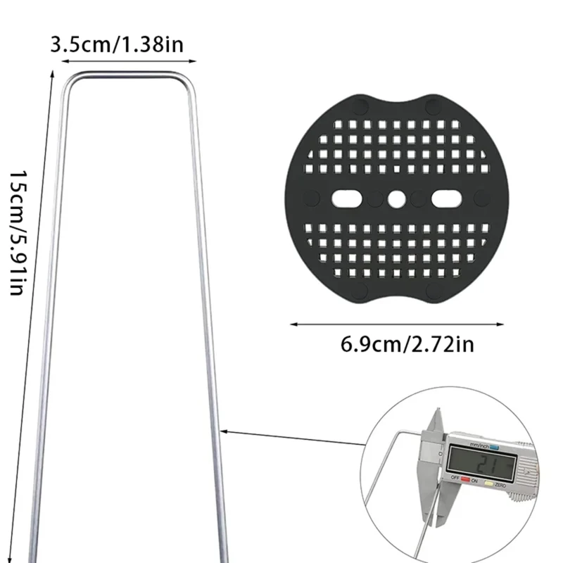 Lot de 40 clous de jardin en forme de U, outil de jardinage adapté aux tuyaux d'irrigation d'extérieur